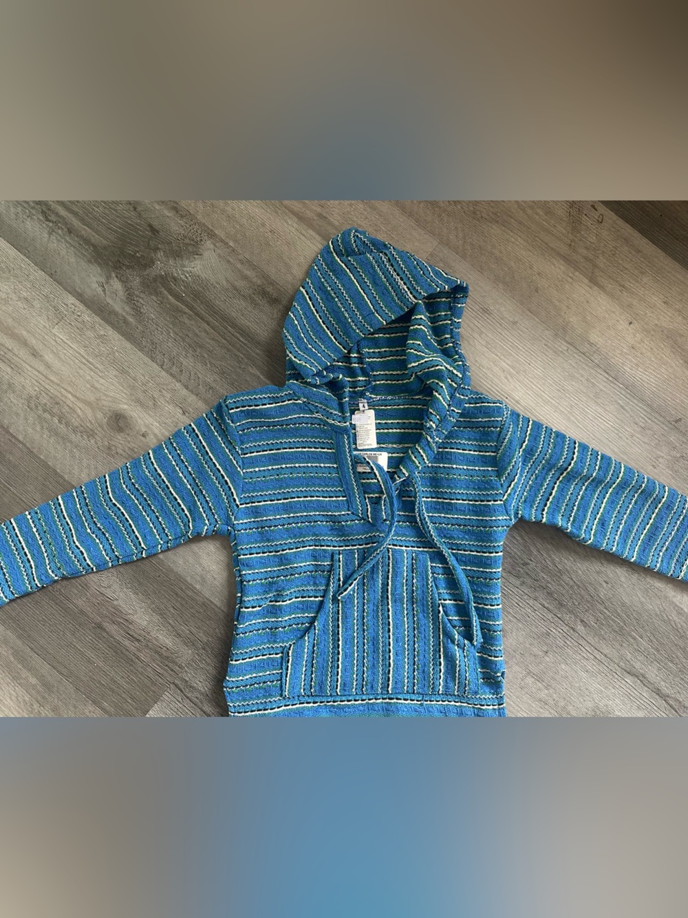 🌻 Mexican Baja Striped Knit Woven Toddler Hoodie 4T 🌻 - Picture 3 of 3